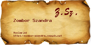 Zombor Szandra névjegykártya